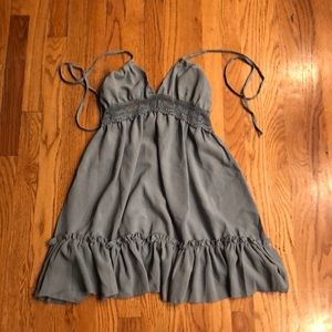 Blue homecoming dress.